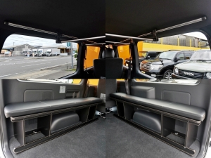 ハイエースバンディーゼル4WD　車中泊　跳ね上げ式ベッドキット